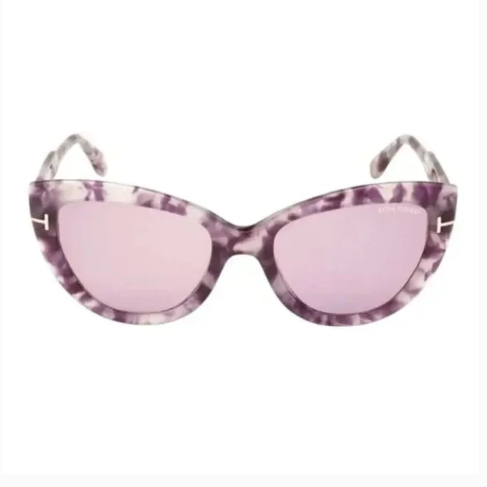 Tom Ford 55mm Cat Eye Sunglasses – Havana Violet – NWOT